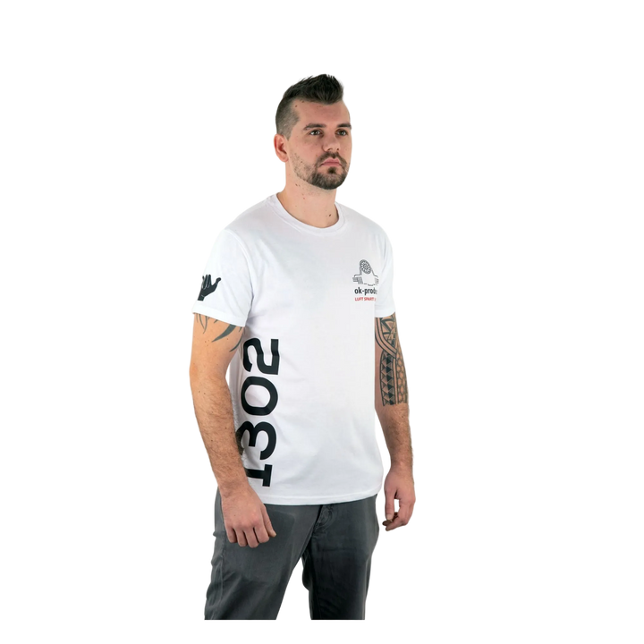 T-Shirt ok-products weiß Luft spart Wasser 1302