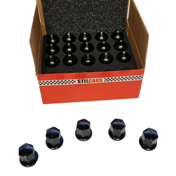 Aluminium Radmuttern schwarz/Set 20 Stk.