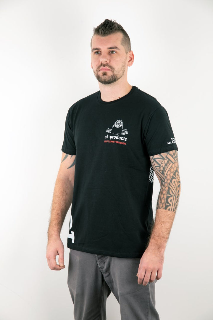 T - Shirt ok-products schwarz Luft spart Wasser 1303