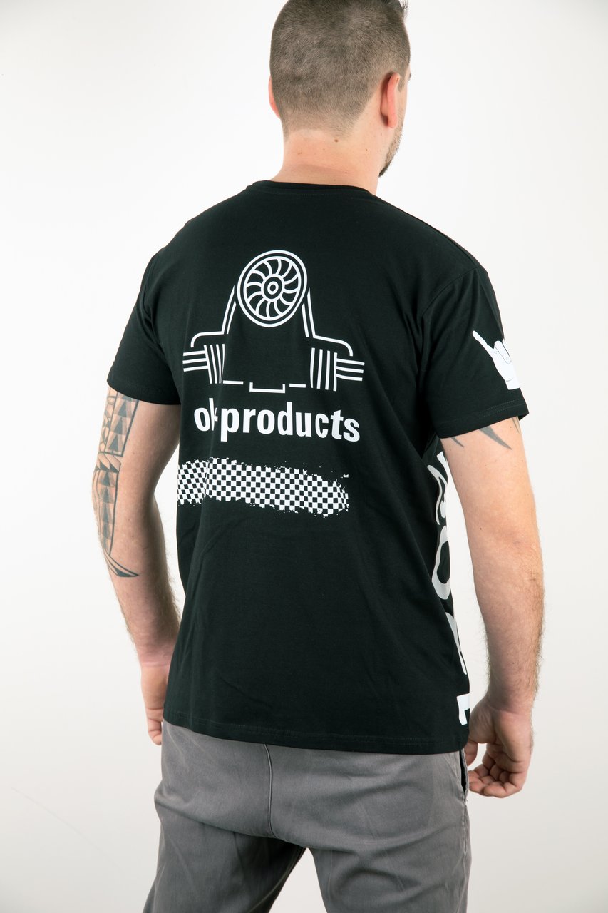 T - Shirt ok-products schwarz Luft spart Wasser 1303