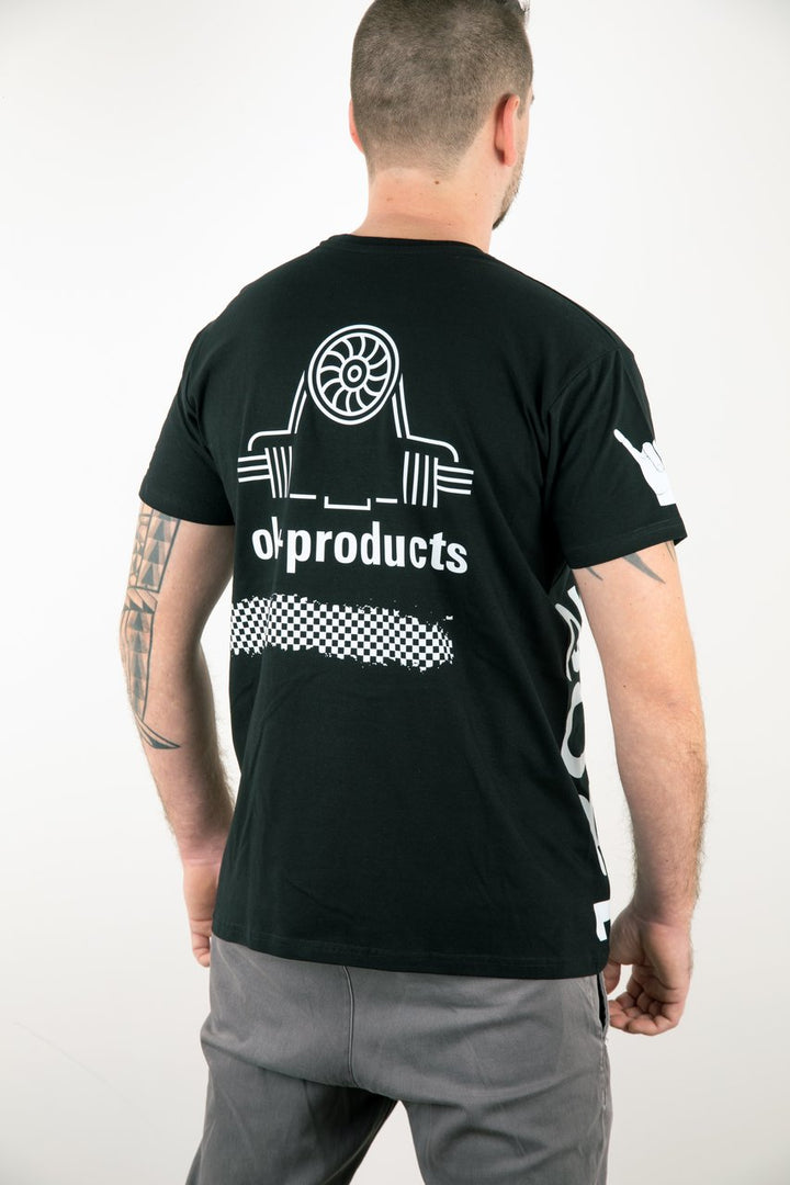 T - Shirt ok-products schwarz Luft spart Wasser 1303