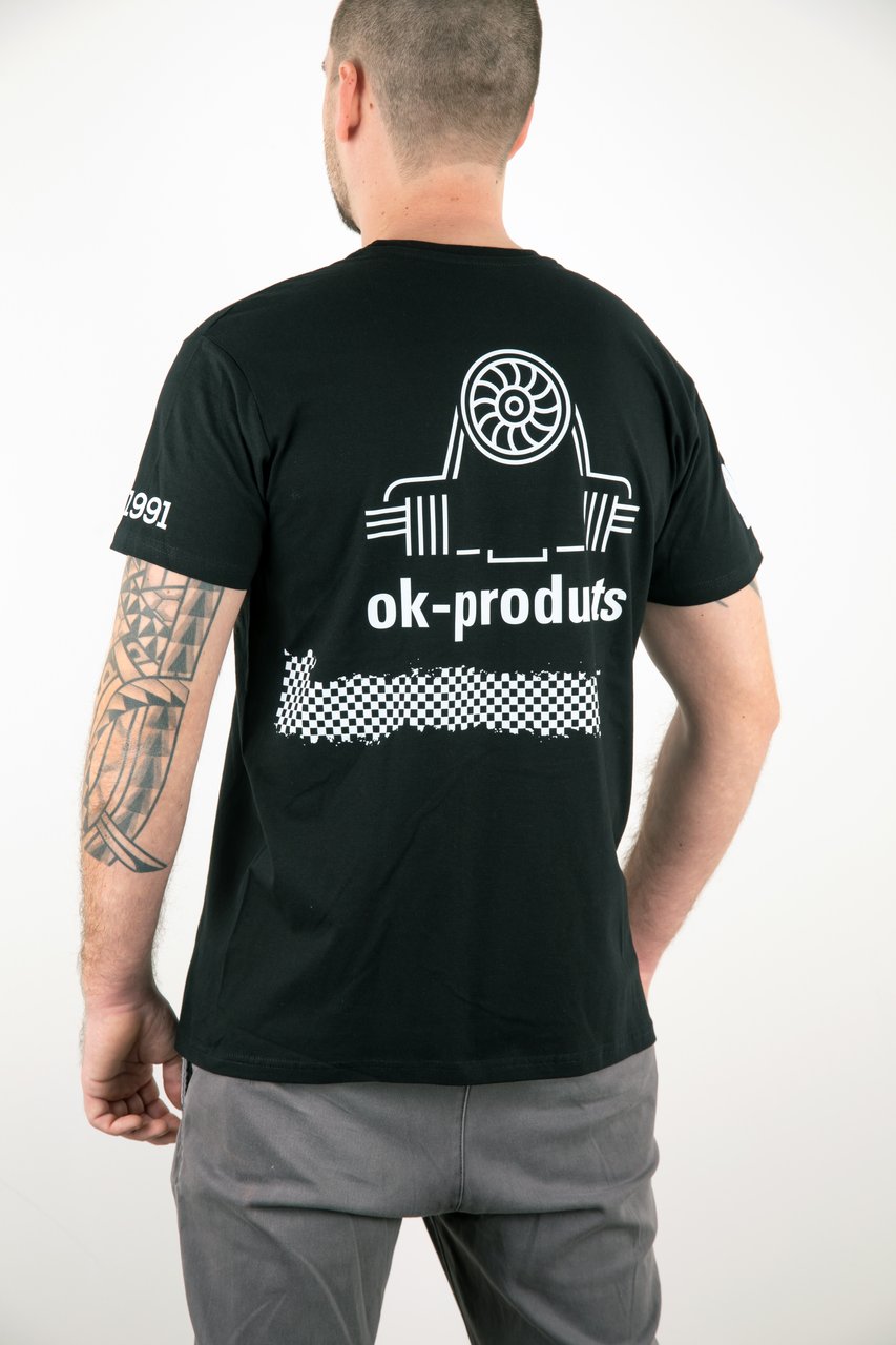 T - Shirt ok-products schwarz Luft spart Wasser 1303