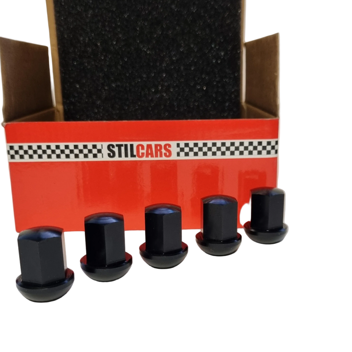 Aluminium Radmuttern schwarz/Set 20 Stk.