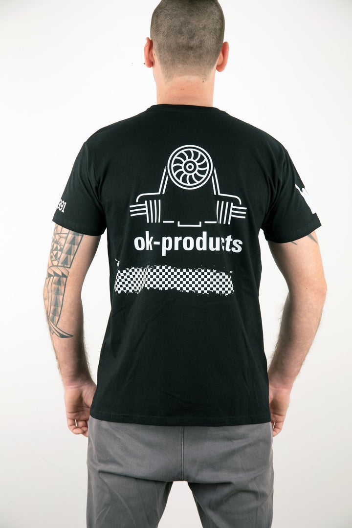 T-Shirt ok-products schwarz Luft spart Wasser