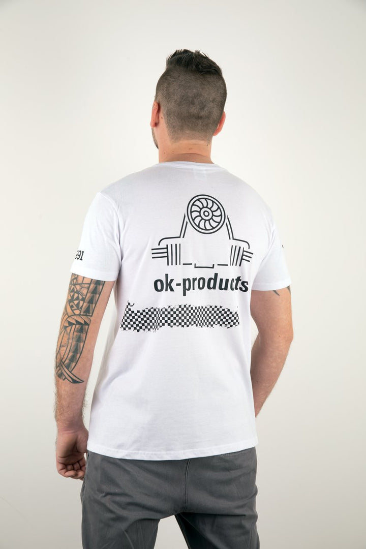T-Shirt ok-products weiß Luft spart Wasser