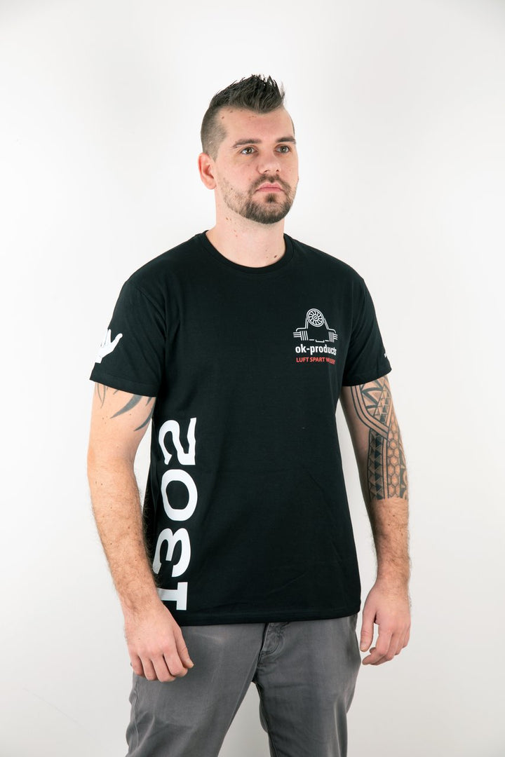 T-Shirt ok-products schwarz Luft spart Wasser 1302